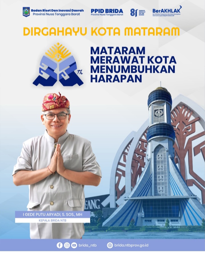 Kepala BRIDA NTB Beserta Jajarannya, Mengucapkan Dirgahayu Kota Mataram ke-33 Tahun | Pendidikan — Orbit NTB